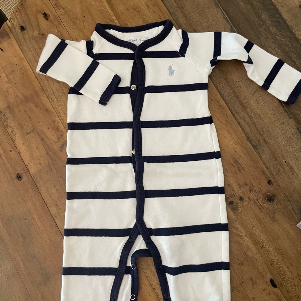 Ralph Lauren Kids One Piece in Navy and White Stripes